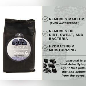 Celavi Charcoal Korean Makeup Remover Cleansing Wipes Removing 30 Towelettes
